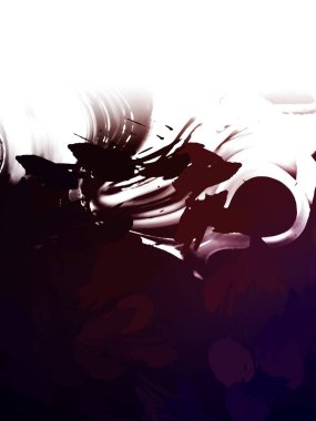 Taranmış Boyalı Soyut Arkaplan. Vahşi kaotik fırça darbeleri. Boya darbeleri. 2D İllüstrasyon. Fırça darbeli resim. 