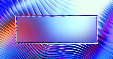 Soyut çerçeveli arkaplan. Renkli, canlı, dalgalı bir duvar kağıdı. Merkezi çerçeveli yaratıcı grafik 2d çizim. Dinamik şekilli modaya uygun sıvı örtüsü.