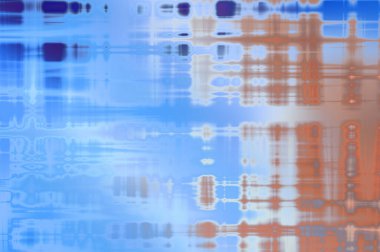 Soyut arkaplan. Yaşlanmış grunge dokusunda geometrik elementler. Farklı renk desenli grafiksel illüstrasyon.