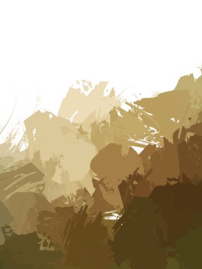 Taranmış Boyalı Soyut Arkaplan. Vahşi kaotik fırça darbeleri. Boya darbeleri. 2D İllüstrasyon. Fırça darbeli resim. 