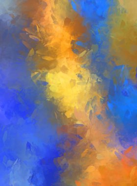 Sanatsal soyut arkaplan. Doku boyalı duvar kağıdı. Boya darbeleriyle yaratıcı bir illüstrasyon. Fırça desenli resim.