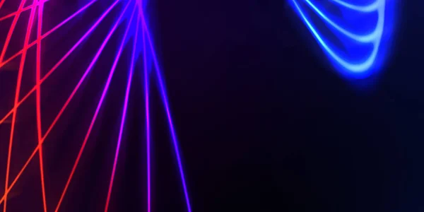 Neon Kleurrijke Abstracte Ontwerp Van Lichtgolven Digitale Achtergrond Met Neon — Stockfoto