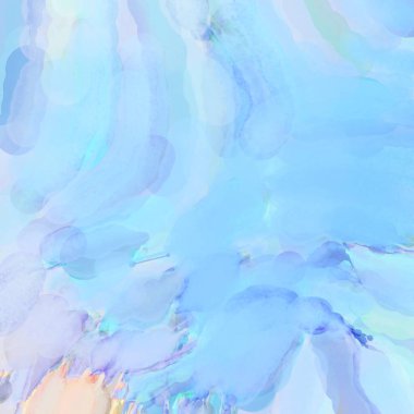 Çağdaş sanat. El işçiliğinin renkli dokusu. Modern resim. Yüzeyde suluboya vuruşlar. Sanatsal arkaplan resmi. Tablo üzerinde soyut resim. Fırça darbeleri. 