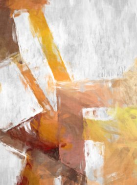 Soyut arkaplanda pürüzlü fırça darbeleri. Fırça boyası. Renkli boya darbeleri. Eşsiz duvar sanatı. Tuvaldeki modern sanat. Renkli çağdaş sanat eserleri. 