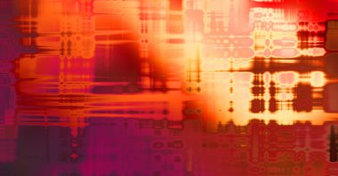 Soyut arkaplan. Yaşlanmış grunge dokusunda geometrik elementler. Farklı renk desenli grafiksel illüstrasyon.