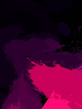 Vahşi fırça darbeleriyle yaratıcı soyut resim. Artistik fırça darbeleriyle donatılmış. Renkli ve canlı bir tasvir. Boyalı sanat.