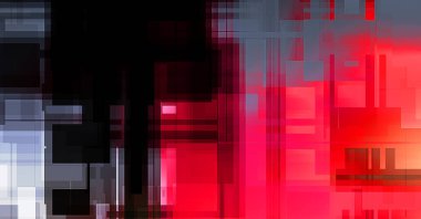 Fütürist soyut geometrik duvar kağıdı. Geometrik renkli şekiller. Dikdörtgen şekilli arka plan. Bir teknolojinin dijital illüstrasyonuName.