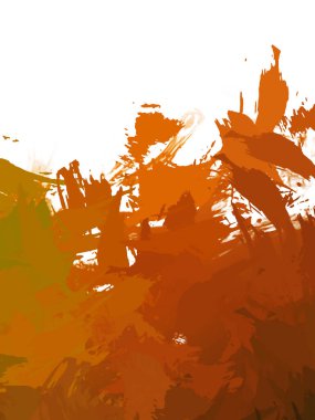 Taranmış Boyalı Soyut Arkaplan. Vahşi kaotik fırça darbeleri. Boya darbeleri. 2D İllüstrasyon. Fırça darbeli resim. 