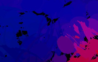 Vahşi fırça darbeleriyle yaratıcı soyut resim. Artistik fırça darbeleriyle donatılmış. Renkli ve canlı bir tasvir. Boyalı sanat.