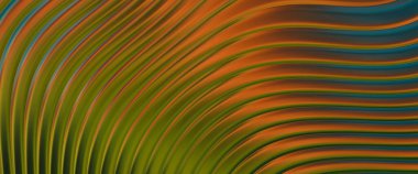 Soyut arkaplan. Renkli dalgalı yansıtıcı duvar kağıdı. Duvar kağıdı, afiş, arkaplan, kart, kitap kapağı veya web sitesi için grafiksel resimleme.