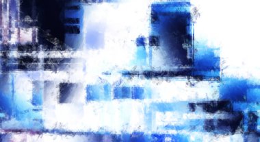 Modern sanat. Renkli çağdaş sanat eserleri. Renkli boya darbeleri. Soyut arkaplanda fırça darbeleri. Fırça boyası. Eşsiz duvar sanatı.