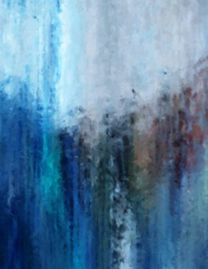 Modern sanat. Renkli çağdaş sanat eserleri. Renkli boya darbeleri. Soyut arkaplanda fırça darbeleri. Fırça boyası. Eşsiz duvar sanatı.