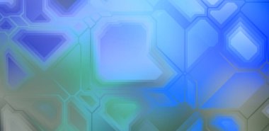 Renkli ve canlı geometrik şekiller katmanları var. Bir teknoloji planının dijital illüstrasyonu. Gelecekçi tasarım şablonu.