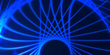 Işık dalgalarının neon renkli soyut tasarımı. Dijital arka plan ve neon ışığı parlama efekti. Parlak ışınlar duvar kağıdı.