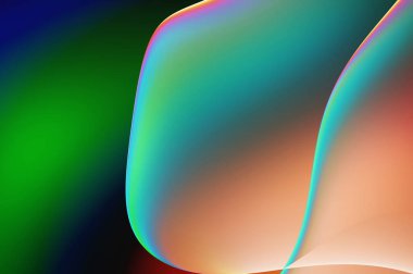 Soyut arkaplan. Değişken renk değişim dalgaları, dinamik hareketlerle. Işık dalgalarının neon renkli soyut tasarımı. Duvar kağıdı, afiş, arkaplan, kart, kitap illüstrasyonu, web sitesi.