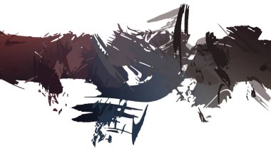 resmedilmiş sanat eseri. fırçalanmış canlı duvar kağıdı. Eşsiz ve yaratıcı illüstrasyon. Renkli fırça darbelerinin soyut arkaplanı. 