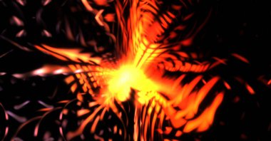 Işık parçacık izleri. Parlayan parçacıkları ve çizgileri olan ışık patlaması yıldızı. Güzel hareketli soyut ışın arkaplanı.