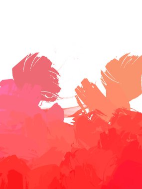 Taranmış Boyalı Soyut Arkaplan. Vahşi kaotik fırça darbeleri. Boya darbeleri. 2D İllüstrasyon. Fırça darbeli resim. 