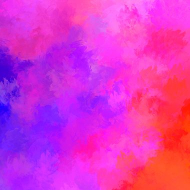 Canlı fırça darbeleriyle boyanmış. Renkli desenli resim. Fırçalanmış duvar kağıdını boya.