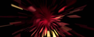 Işık parçacık izleri. Parlayan parçacıkları ve çizgileri olan ışık patlaması yıldızı. Güzel hareketli soyut ışın arkaplanı.