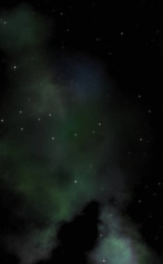 Galaksi uzayındaki yıldız alanı renkli nebula ile. Uzayın derinliklerinin bilim kurgu geçmişi. Ruhsal duvar kağıdı.