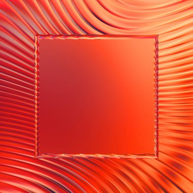 Soyut çerçeveli arkaplan. Renkli, canlı, dalgalı bir duvar kağıdı. Merkezi çerçeveli yaratıcı grafik 2d çizim. Dinamik şekilli modaya uygun sıvı örtüsü.