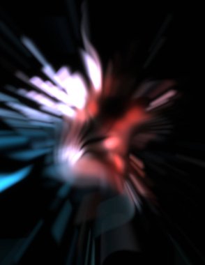 Işık parçacık izleri. Parlayan parçacıkları ve çizgileri olan ışık patlaması yıldızı. Güzel hareketli soyut ışın arkaplanı.