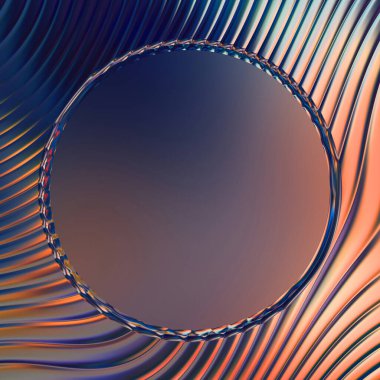 Soyut çerçeveli arkaplan. Renkli, canlı, dalgalı bir duvar kağıdı. Merkezi çerçeveli yaratıcı grafik 2d çizim. Dinamik şekilli modaya uygun sıvı örtüsü.