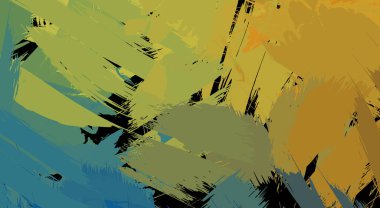 Sanatsal soyut arkaplan. Doku boyalı duvar kağıdı. Boya darbeleriyle yaratıcı bir illüstrasyon. Fırça desenli resim.