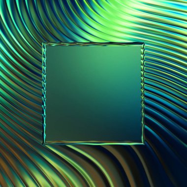 Soyut çerçeveli arkaplan. Renkli, canlı, dalgalı bir duvar kağıdı. Merkezi çerçeveli yaratıcı grafik 2d çizim. Dinamik şekilli modaya uygun sıvı örtüsü.