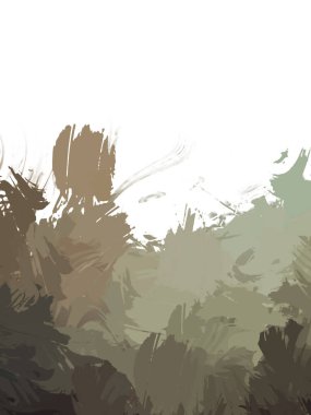 Taranmış Boyalı Soyut Arkaplan. Vahşi kaotik fırça darbeleri. Boya darbeleri. 2D İllüstrasyon. Fırça darbeli resim. 