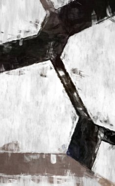 Soyut arkaplanda pürüzlü fırça darbeleri. Fırça boyası. Renkli boya darbeleri. Eşsiz duvar sanatı. Tuvaldeki modern sanat. Renkli çağdaş sanat eserleri. 