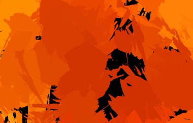 Vahşi fırça darbeleriyle yaratıcı soyut resim. Artistik fırça darbeleriyle donatılmış. Renkli ve canlı bir tasvir. Boyalı sanat.