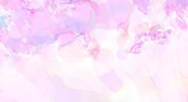 Alkol mürekkebini andıran rahatlatıcı fırça darbelerinin modern resmi. Poster, duvar sanatı, afiş, kart, kitap kapağı veya ambalaj için pastel renkli suluboya resim.