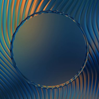 Soyut çerçeveli arkaplan. Renkli, canlı, dalgalı bir duvar kağıdı. Merkezi çerçeveli yaratıcı grafik 2d çizim. Dinamik şekilli modaya uygun sıvı örtüsü.