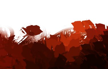 Taranmış Boyalı Soyut Arkaplan. Vahşi kaotik fırça darbeleri. Boya darbeleri. 2D İllüstrasyon. Fırça darbeli resim. 