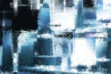 Modern sanat. Renkli çağdaş sanat eserleri. Renkli boya darbeleri. Soyut arkaplanda fırça darbeleri. Fırça boyası. Eşsiz duvar sanatı.