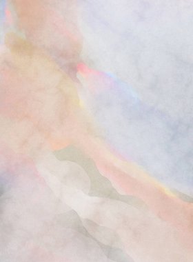 Pastel renklerde suluboya resim. Poster, duvar sanatı, afiş, kart, kitap kapağı ya da ambalaj için rahatlatıcı kompozisyonun yumuşak renkli çizimi. Modern fırça darbeleri resim.