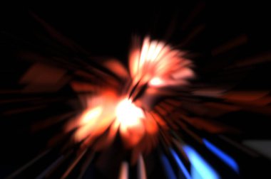 Işık parçacık izleri. Parlayan parçacıkları ve çizgileri olan ışık patlaması yıldızı. Güzel hareketli soyut ışın arkaplanı.