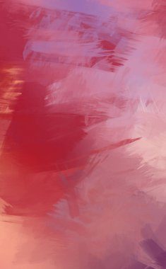 Renkli fırça darbelerinin 2D çizimi. Dekoratif desenli resim. canlı boya desenli arkaplan.