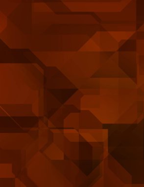 Renkli ve canlı geometrik şekiller katmanları var. Bir teknoloji planının dijital illüstrasyonu. Gelecekçi tasarım şablonu.