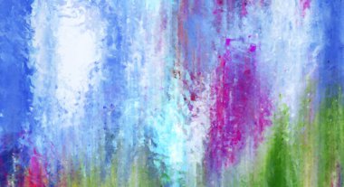 Modern sanat. Renkli çağdaş sanat eserleri. Renkli boya darbeleri. Soyut arkaplanda fırça darbeleri. Fırça boyası. Eşsiz duvar sanatı.