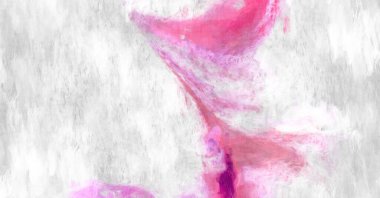 Soyut arkaplanda pürüzlü fırça darbeleri. Fırça boyası. Renkli boya darbeleri. Eşsiz duvar sanatı. Tuvaldeki modern sanat. Renkli çağdaş sanat eserleri. 