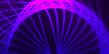 Işık dalgalarının neon renkli soyut tasarımı. Dijital arka plan ve neon ışığı parlama efekti. Parlak ışınlar duvar kağıdı.