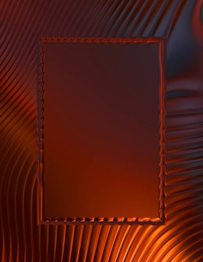 Soyut çerçeveli arkaplan. Renkli, canlı, dalgalı bir duvar kağıdı. Merkezi çerçeveli yaratıcı grafik 2d çizim. Dinamik şekilli modaya uygun sıvı örtüsü.