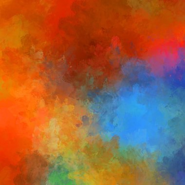 Duvar sanatı Eşsiz ve yaratıcı illüstrasyon. Fırça darbesi ile boyanmış. Renkli fırça darbelerinin soyut arkaplanı. Fırçalanmış canlı duvar kâğıdı. Boyalı sanatsal yaratım.