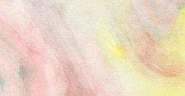Pastel renklerde suluboya resim. Poster, duvar sanatı, afiş, kart, kitap kapağı ya da ambalaj için rahatlatıcı kompozisyonun yumuşak renkli çizimi. Modern fırça darbeleri resim.