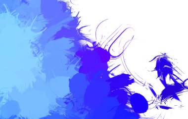 Duvar sanatı Eşsiz ve yaratıcı illüstrasyon. Fırça darbesi ile boyanmış. Renkli fırça darbelerinin soyut arkaplanı. Fırçalanmış canlı duvar kâğıdı. Boyalı sanatsal yaratım.