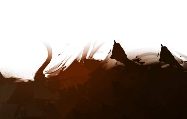 Taranmış Boyalı Soyut Arkaplan. Vahşi kaotik fırça darbeleri. Boya darbeleri. 2D İllüstrasyon. Fırça darbeli resim. 