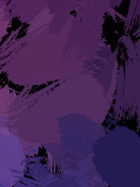 Vahşi fırça darbeleriyle yaratıcı soyut resim. Artistik fırça darbeleriyle donatılmış. Renkli ve canlı bir tasvir. Boyalı sanat.